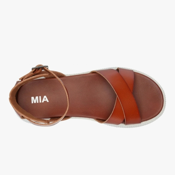 MIA Women's Red Browm Leather Sandals SIZE 7.5 M NEW NEW. - Picture 3 of 8